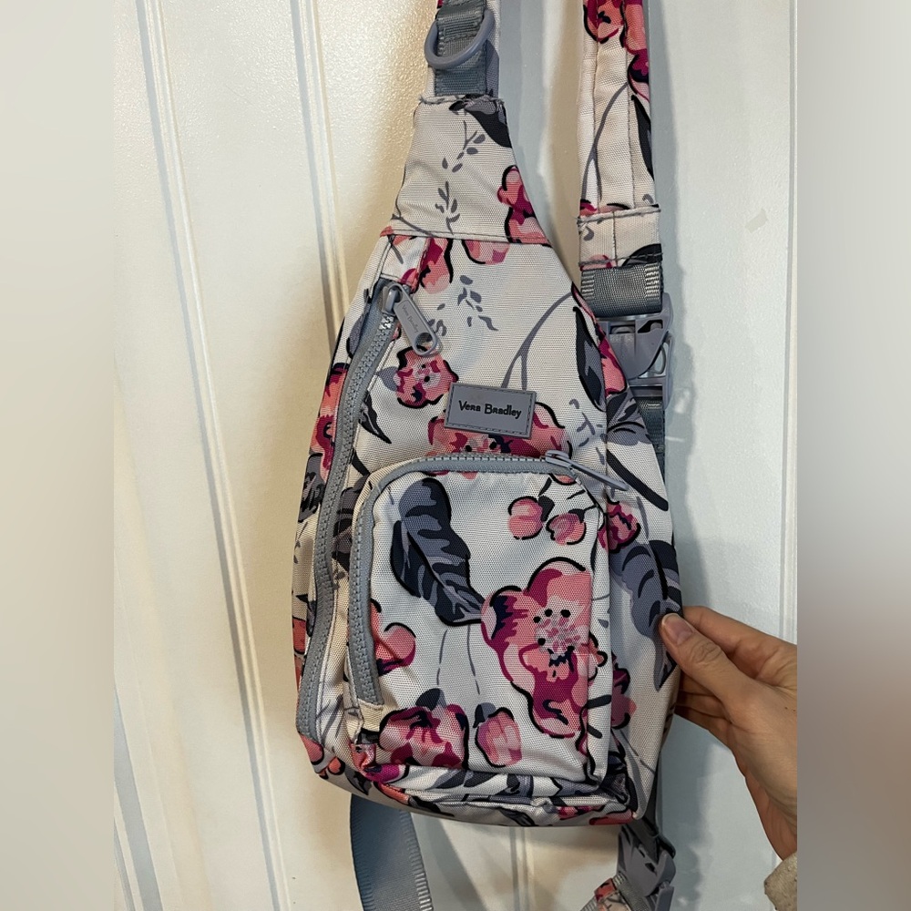 Vera Bradley Reactive Mini Sling Backpack hummingbird blooms